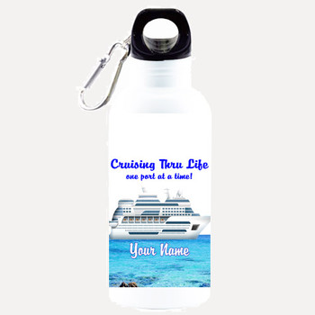 Cruise themed Water - Beverage Bottle.  20 Oz Aluminum Bottle with your custom text.  Design 0022