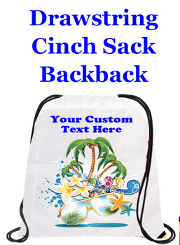 Cruising theme custom drawstring back pack - custom 014