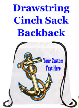 Cruising theme custom drawstring back pack - custom 017