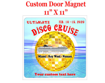 Cruise Ship Door Magnet - 11" x 11" - Disco 1