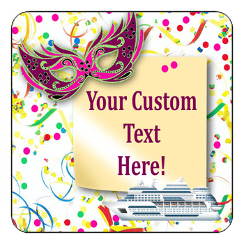 Cruise Ship Door Magnet - 11" x 11" - Mardi Gras 003 Cruise Ship Door Magnet - 11" x 11" - Mardi Gras 003