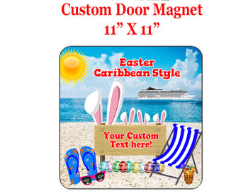 Cruise Ship Door Magnet - 11" x 11" - Easter 005