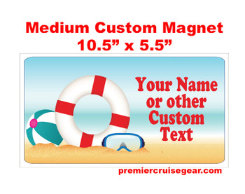 Cruise Ship Door Magnet - Medium magnet 10 1/2" x 5 1/2".  Customizable!  Design 005