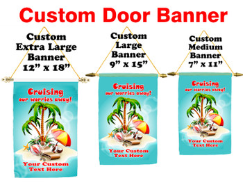 Cruise Ship Door Banner -  available in 3 sizes.    Custom with your text! worries