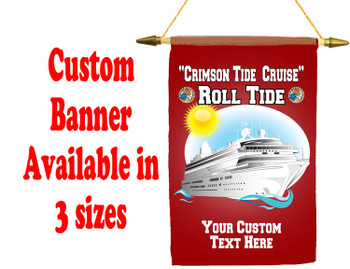 Cruise Ship Door Banner -  available in 3 sizes.    Custom with your text!  "Roll Tide"