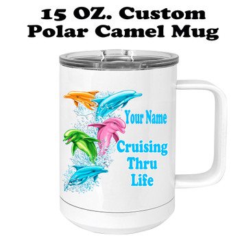 Custom cruise theme travel mug.