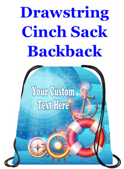 Cruising theme custom drawstring back pack - custom 051