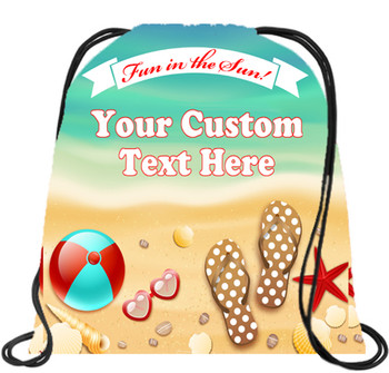 Cruising theme custom drawstring back pack - custom 054