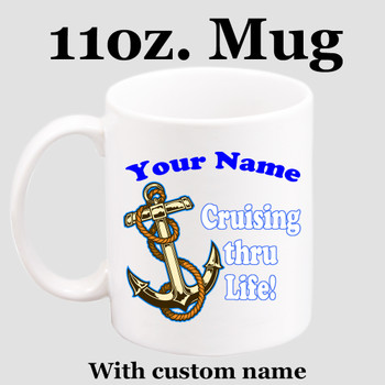 Cruise & Beach theme Custom 11 oz. mug.  Great gift for friends & family or as a special memento for you!  (001)