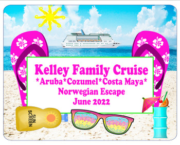 Custom FRIDGE magnet . Great for your past, present and future cruises.  002