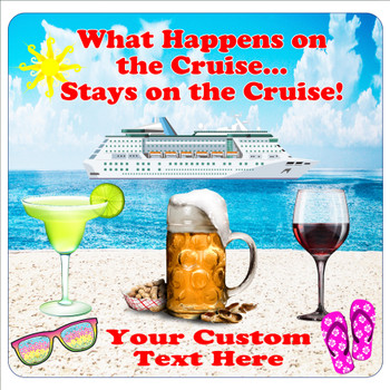 Cruise Ship Door Magnet - 11" x 11" - happens