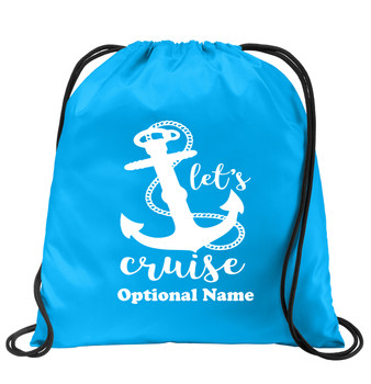 Cruise & Beach theme drawstring back pack - new008