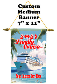 Cruise Ship Door Banner -  available in 3 sizes.    Custom with your text!  -family