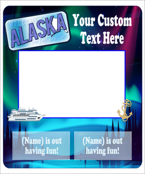 Door Key Card Holder Magnet - Holds 2 cards.  Alaska 1