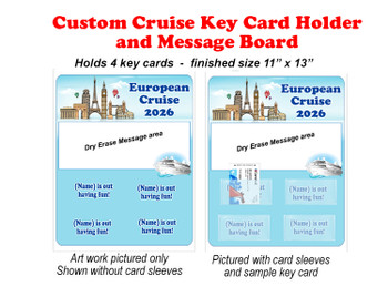 Door Key Card Holder Magnet - Holds 4 cards.  Keep your key card handy in the cabin.  also a dry erase message board. Europe 1
