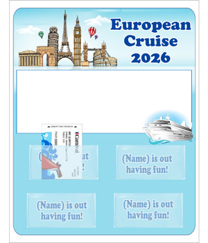 Door Key Card Holder Magnet - Holds 4 cards.  Keep your key card handy in the cabin.  also a dry erase message board. Europe 1