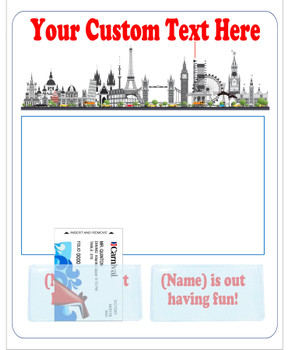 Door Key Card Holder Magnet - Holds 2 cards.  Keep your key card handy in your cabin.  Also a dry erase message board. Europe 3