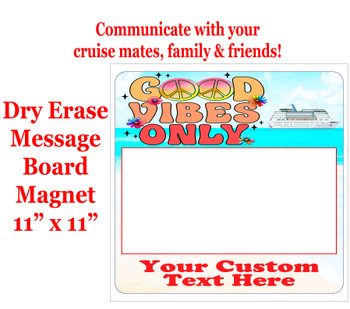 Cruise Magnet - Dry erasable magnet.  11" x 11"   2026-2