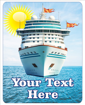 Small Cruise theme Magnet to add to your door decorations with this customizable magnet. Great for adding names, ports, etc...to your door!  10