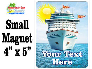 Small Cruise theme Magnet to add to your door decorations with this customizable magnet. Great for adding names, ports, etc...to your door!  10
