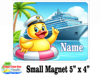 Small Cruise theme Magnet to add to your door decorations with this customizable magnet. Great for adding names, ports, etc...to your door!  18