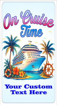 Medium Cruise Theme Magnet. Add to your door decorations with this custom magnet. Great for adding names, ports, etc...to your door!  5 1/2" x 10 1/2" Customizable!  Design 5