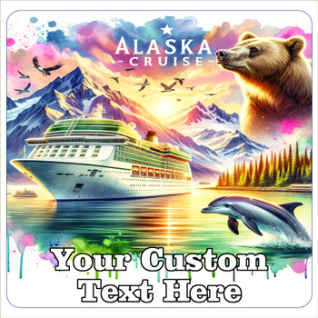Cruise Ship Door Magnet - 11" x 11"  - Show off your cruising spirit and find your cabin easier!  Alaska