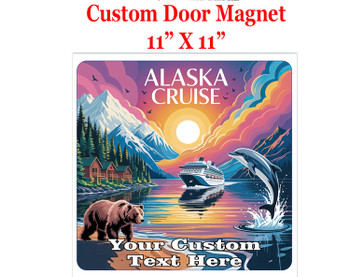 Cruise Ship Door Magnet - 11" x 11"  - Show off your cruising spirit and find your cabin easier!  Alaska