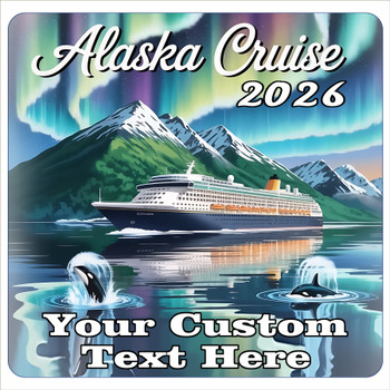 Cruise Ship Door Magnet - 11" x 11"  - Show off your cruising spirit and find your cabin easier!  Alaska