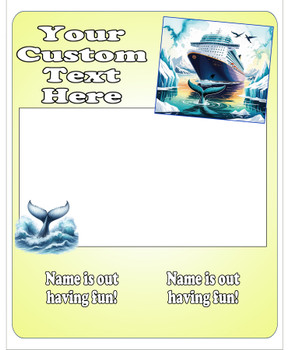 Alaska Door Key Card Holder Magnet - Holds 2 cards.  Keep your key card handy in your cabin.  Also a dry erase message board.