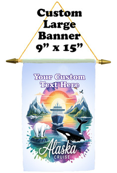 Custom Ship Door Banner -  available in 3 sizes.    Custom with your text!  Show off your cruising spirit and find your cabin easier with our custom door banners.