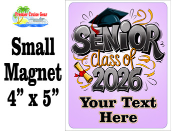 Small Cruise theme Magnet to add to your door decorations with this customizable magnet. Great for adding names, ports, etc...to your door!