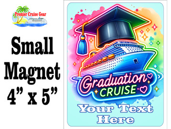 Small Cruise theme Magnet to add to your door decorations with this customizable magnet. Great for adding names, ports, etc...to your door!