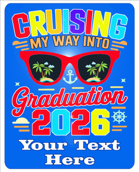 Small Cruise theme Magnet to add to your door decorations with this customizable magnet. Great for adding names, ports, etc...to your door!