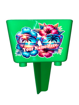 Sand-Beach Drink Holder - custom with your name/text.