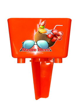 Sand-Beach Drink Holder - custom with your name/text.