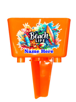 Sand-Beach Drink Holder - custom with your name/text.