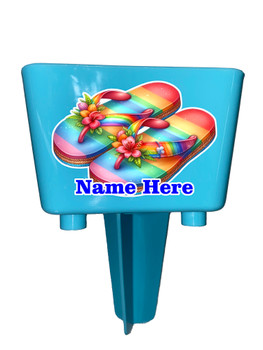 Sand-Beach Drink Holder - custom with your name/text.