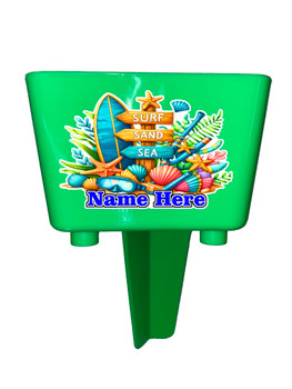 Sand-Beach Drink Holder - custom with your name/text.