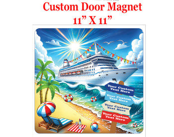 Cruise Ship Door Magnet - 11" x 11"  - Show off your cruising spirit and find your cabin easier!