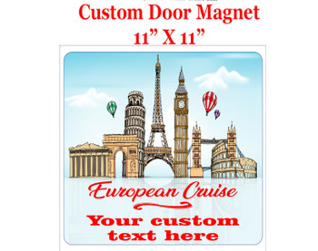 Cruise Ship Door Magnet - 11" x 11"  - Show off your cruising spirit and find your cabin easier!