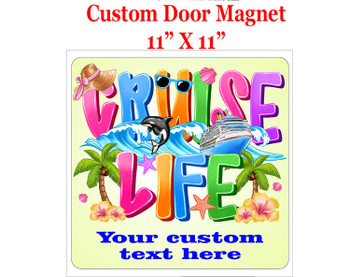 Cruise Ship Door Magnet - 11" x 11"  - Show off your cruising spirit and find your cabin easier!