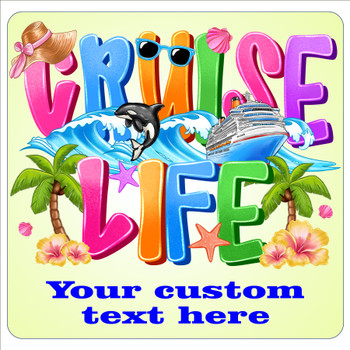 Cruise Ship Door Magnet - 11" x 11"  - Show off your cruising spirit and find your cabin easier!