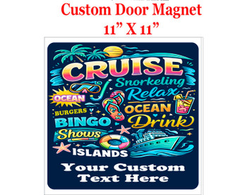 Cruise Ship Door Magnet - 11" x 11"  - Show off your cruising spirit and find your cabin easier!