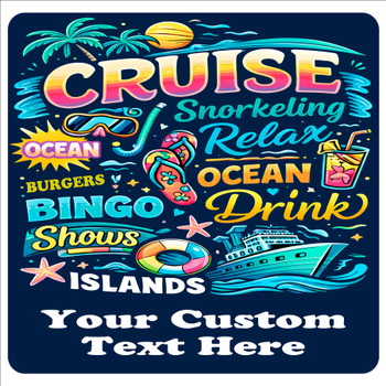 Cruise Ship Door Magnet - 11" x 11"  - Show off your cruising spirit and find your cabin easier!
