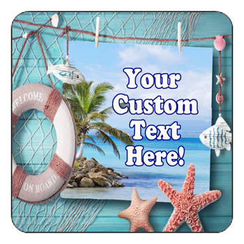 Cruise Ship Door Magnet - 11" x 11" - Postcard