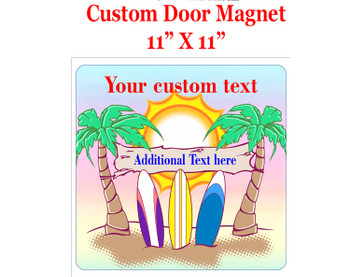 Cruise Ship Door Magnet - 11" x 11" - Surfboards