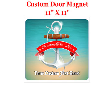 Cruise Ship Door Magnet - 11" x 11" - Anchor