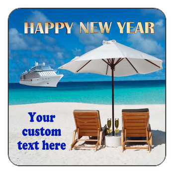 Cruise Ship Door Magnet - 11" x 11" - New Year 2