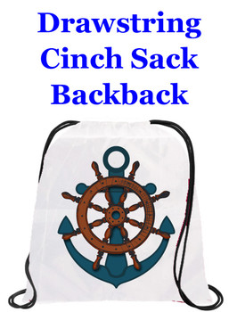 Cruising theme drawstring back pack - design 009